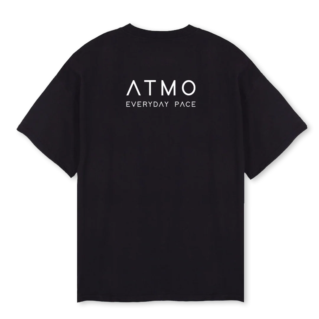 ATMOTEEM Black Oversized Tee. - Image 2