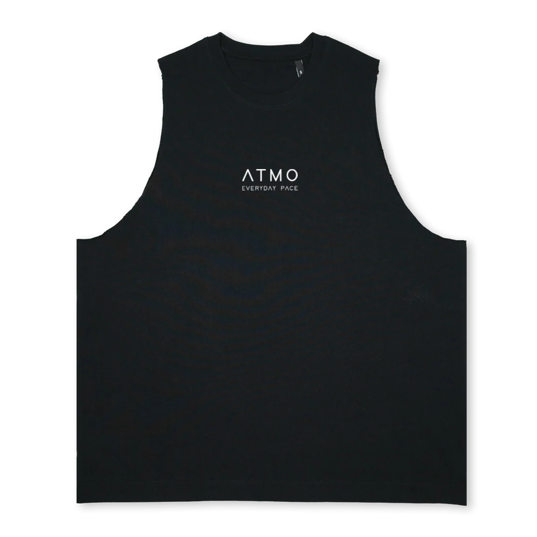 ATMOTL Deep Black Oversized Vest.