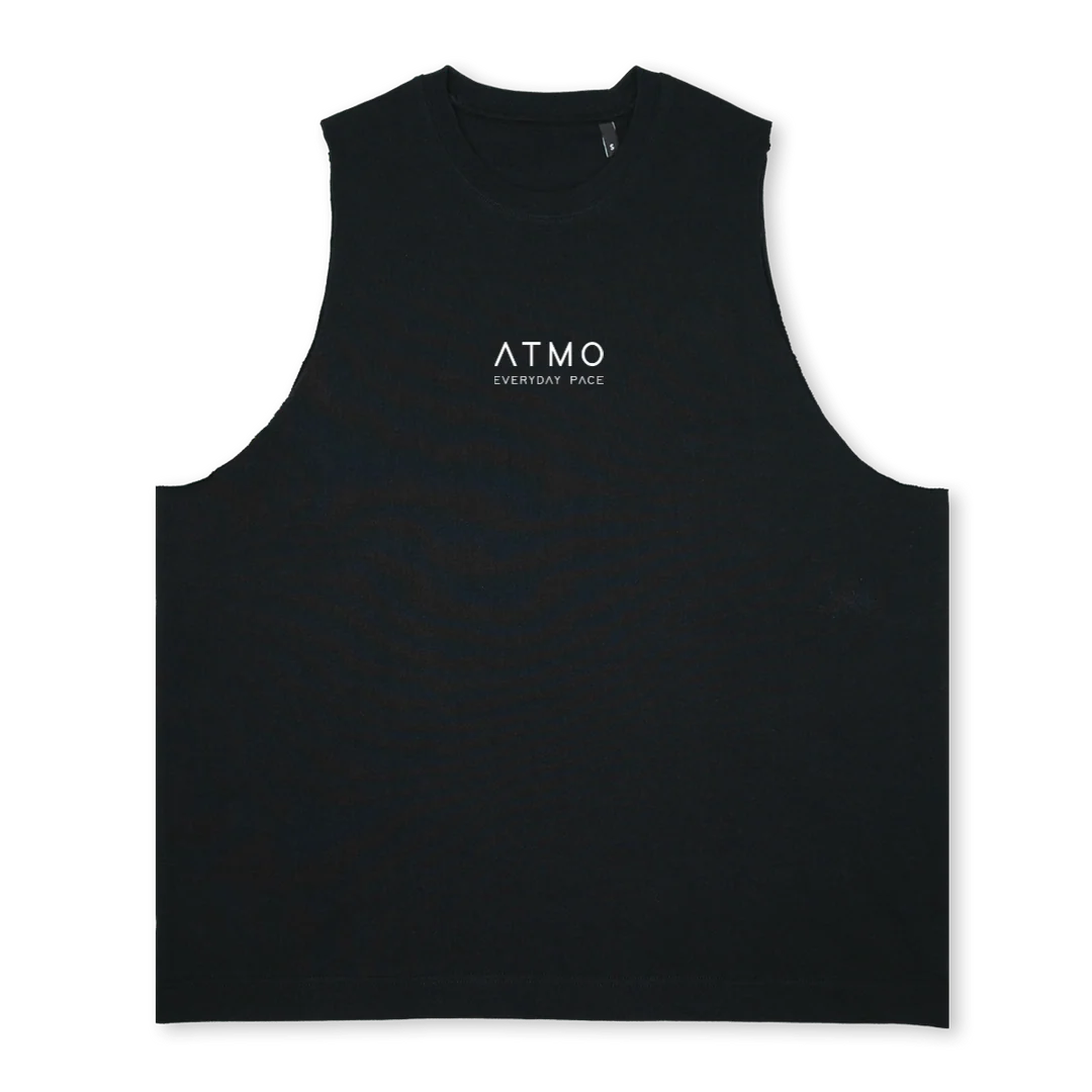ATMOTM Deep Black Oversized Vest.