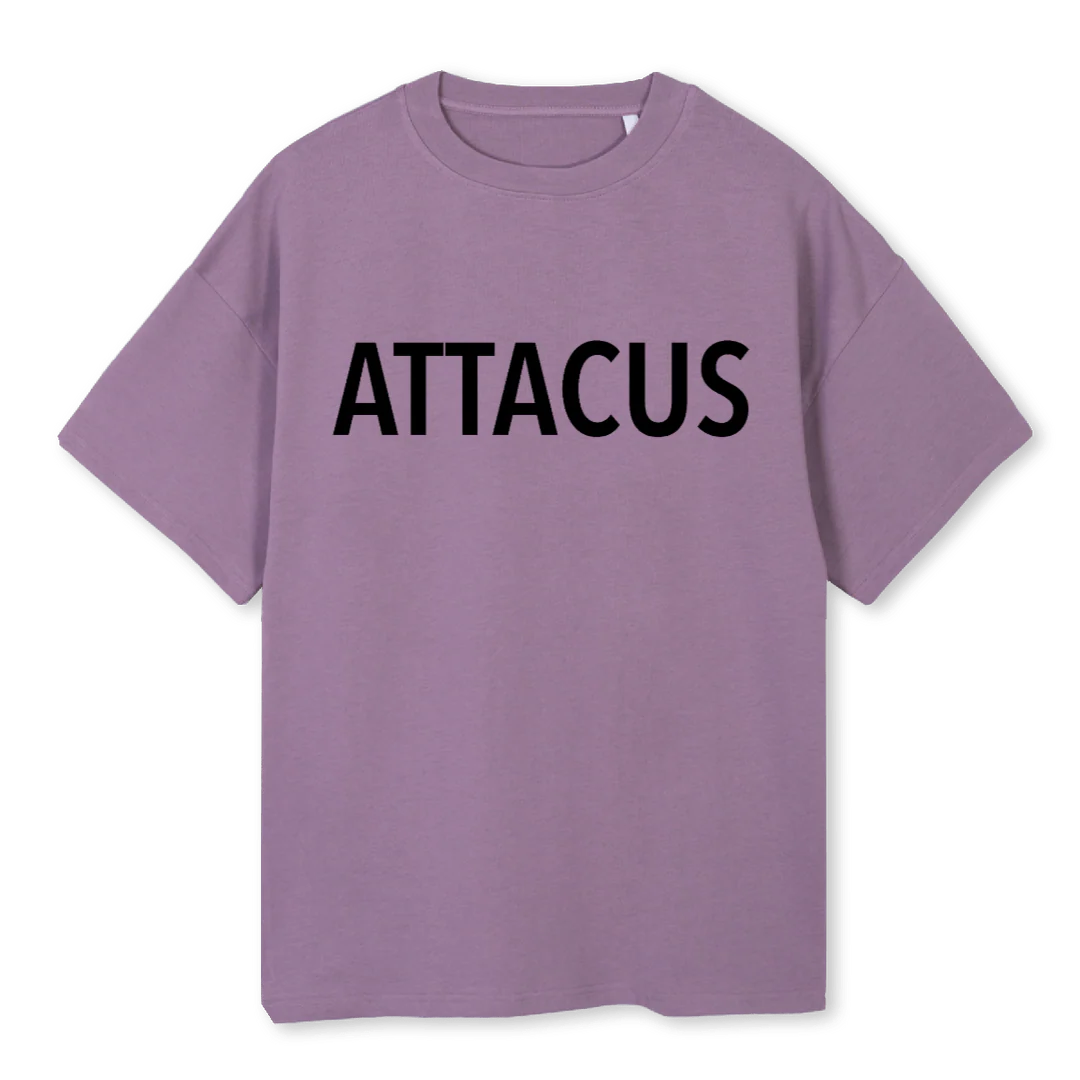ATTACUSOVERSIZED Purple Oversized Tee.