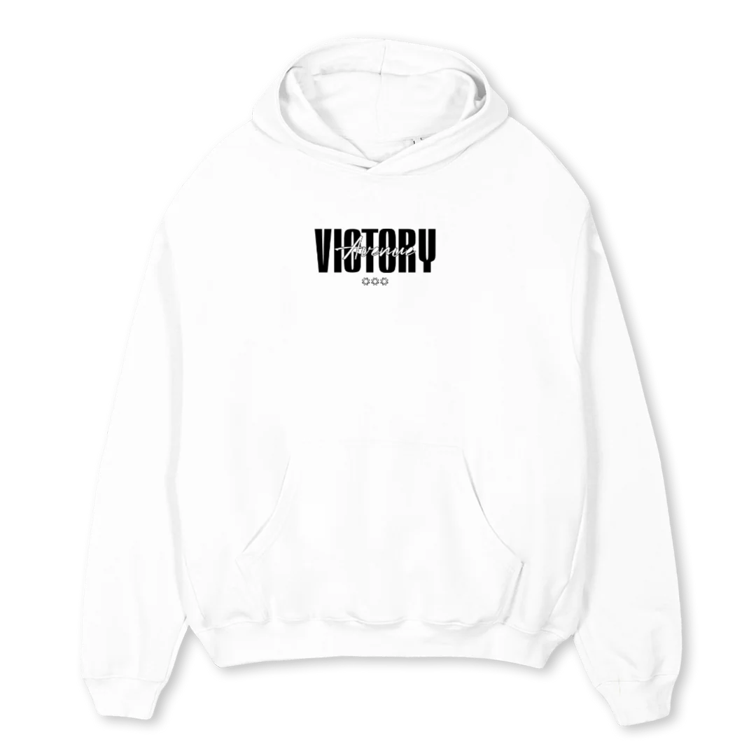 ATTITUDE SUCESS White Oversized Hoodie.
