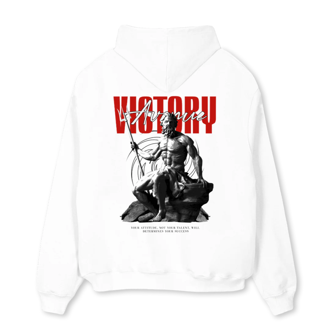 ATTITUDE SUCESS White Oversized Hoodie. - Image 2
