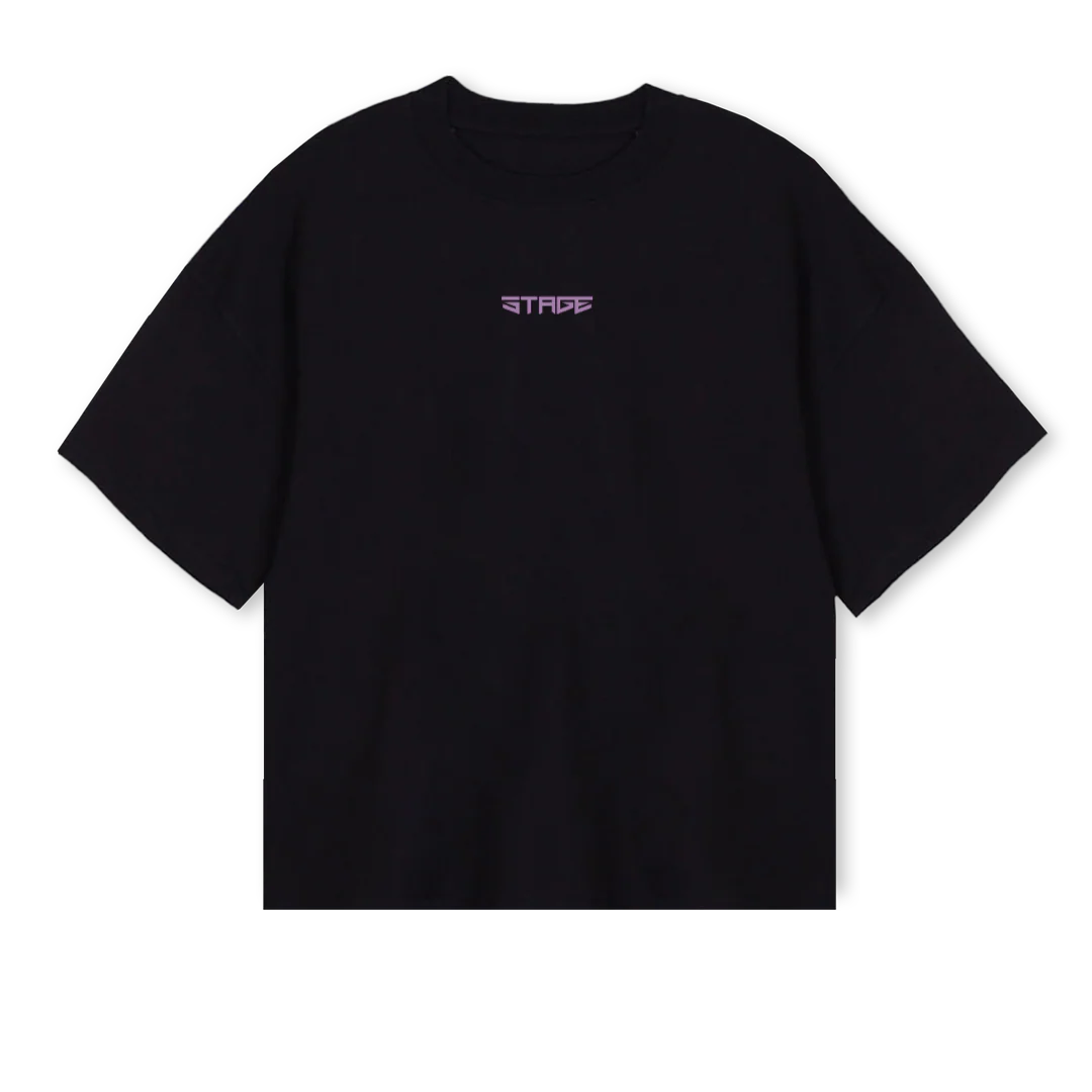 AUTODESIGN Black Oversized Boxy Tee.