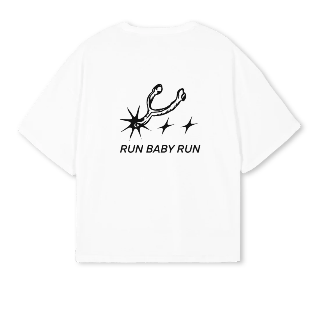 AVARUNBABYRUN White Oversized Boxy Tee. - Image 2