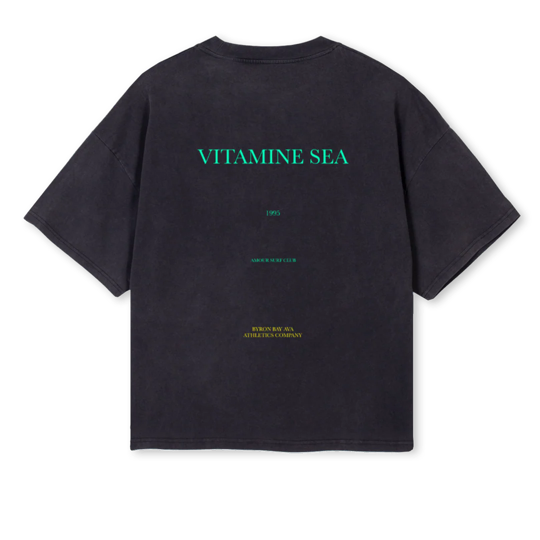 AVAVITAMINESEA Vintage Black Oversized Boxy Tee. - Image 2