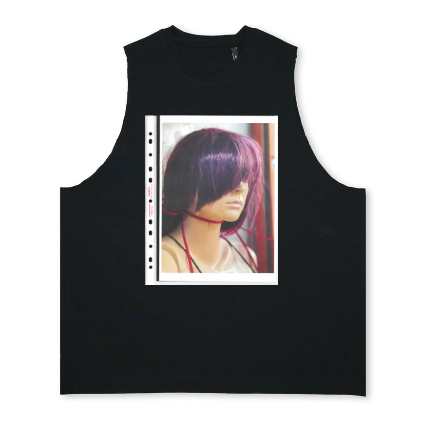 AVOIDPURPLE Deep Black Oversized Vest.