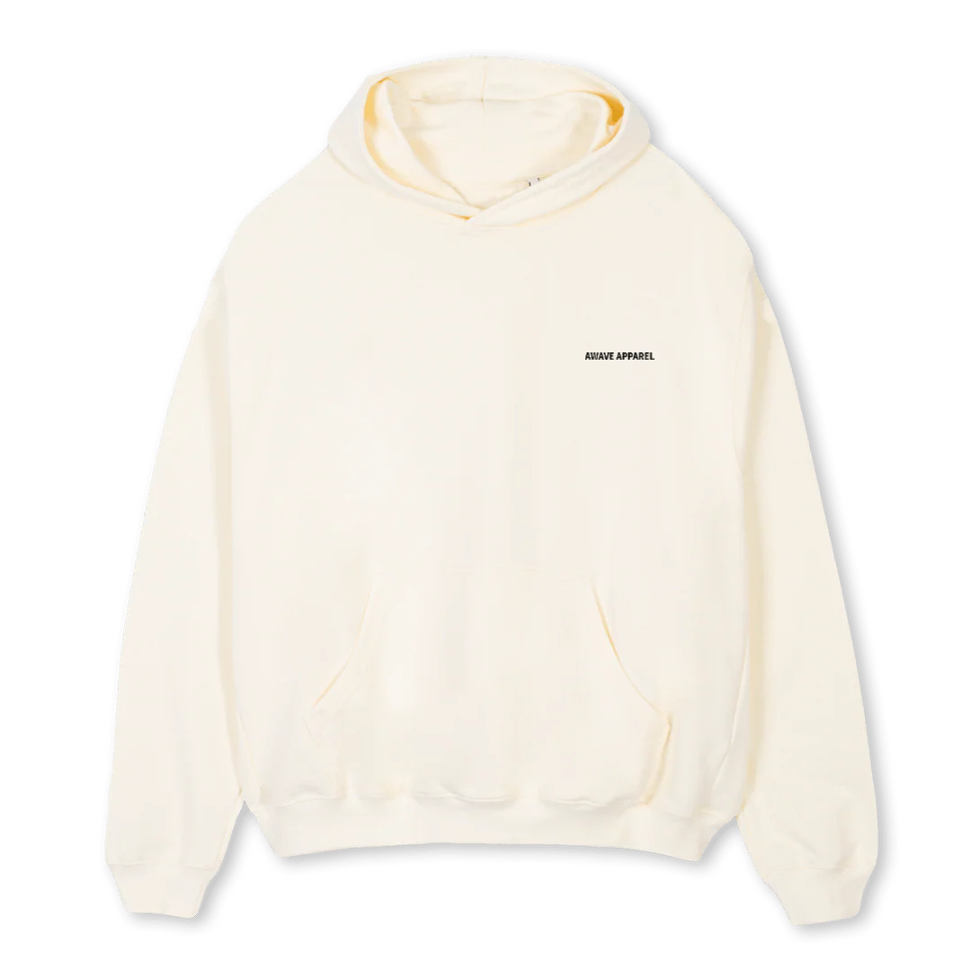 AWAVE APPAREL Cream Oversized Hoodie.