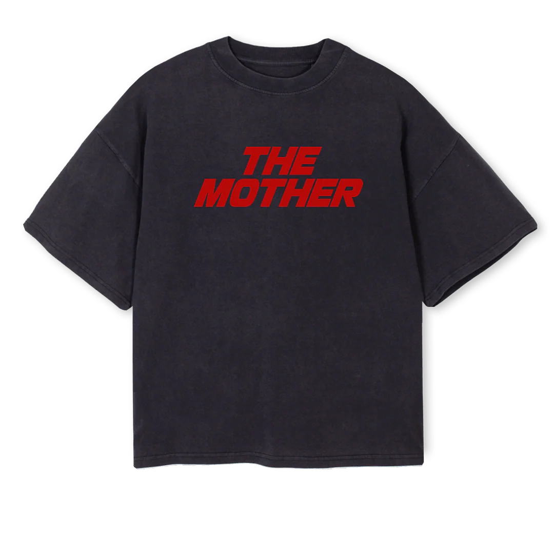 AWE Vintage Black Oversized Boxy Tee.