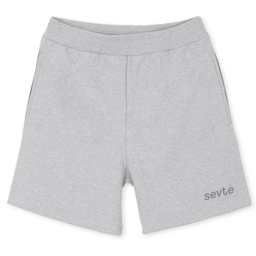 AWSHORTGREY Light Grey Marl Relaxed Sweatshorts.