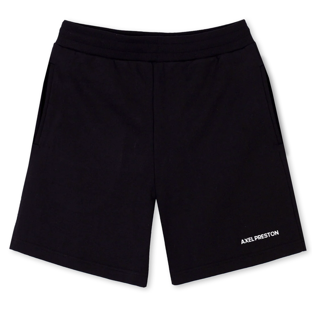 AXELPRESTONSHORTS Black Relaxed Sweatshorts.