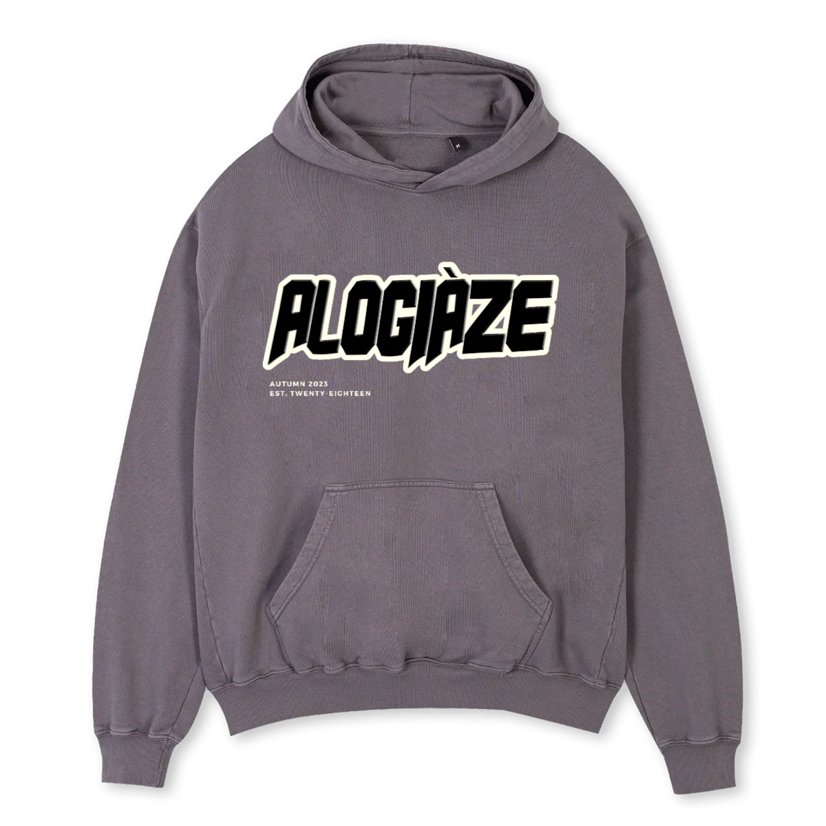 AZ3 OSH Pigment Grey Oversized Hoodie.