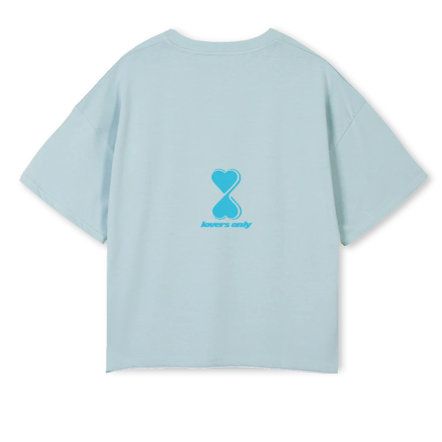 AZUL CLARITO Cold Blue Oversized Boxy Tee. - Image 2