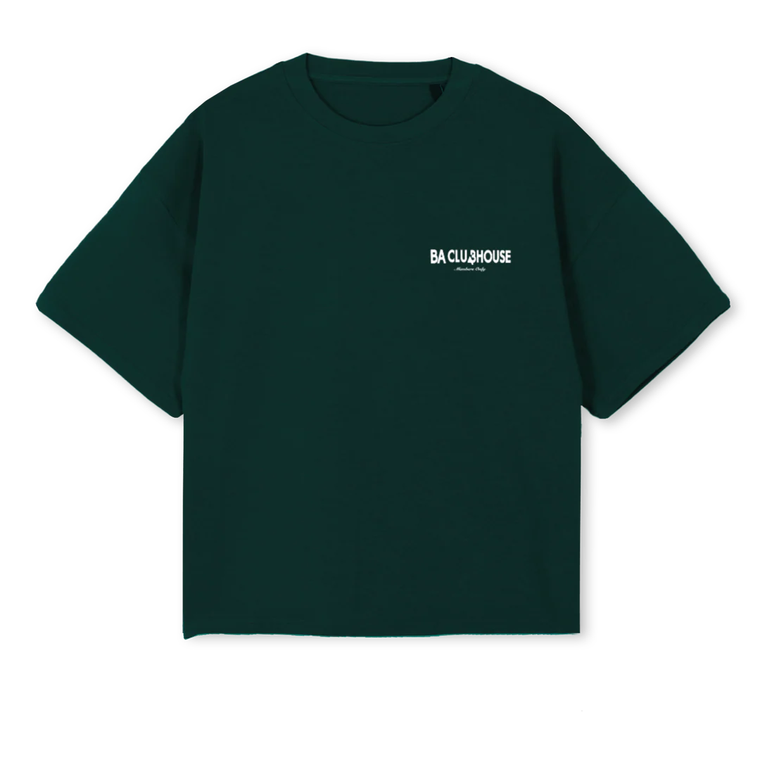 BA ESSENTIAL_W Wild Green Oversized Boxy Tee.