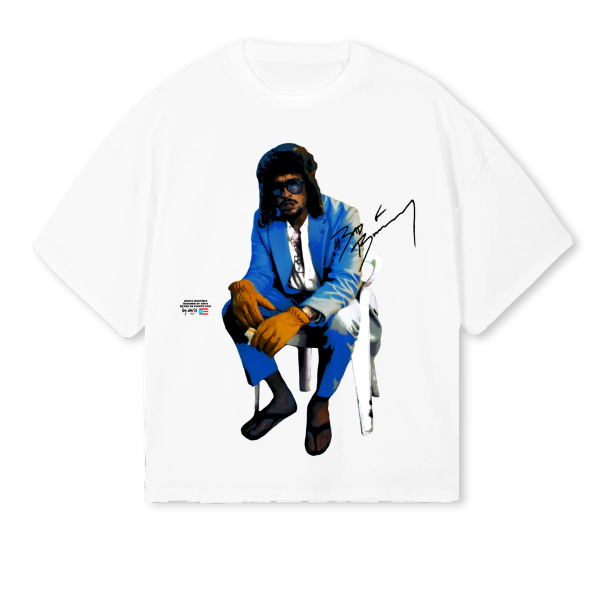 BAADBONI White Oversized Boxy Tee.