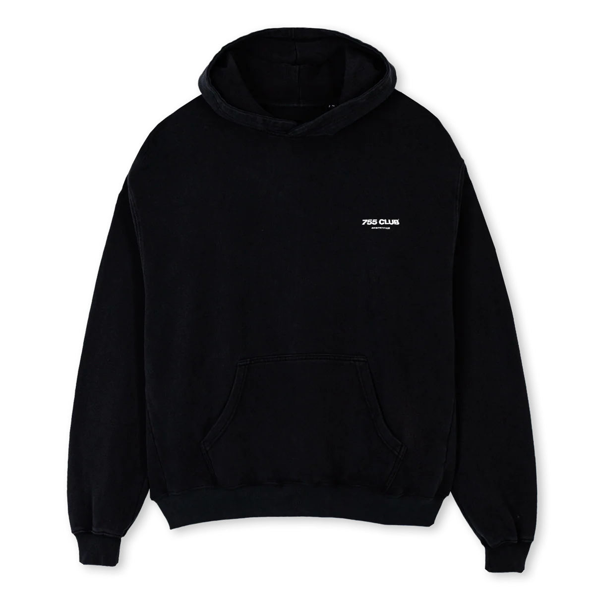 BACK AMSTERDAM Black Oversized Hoodie.