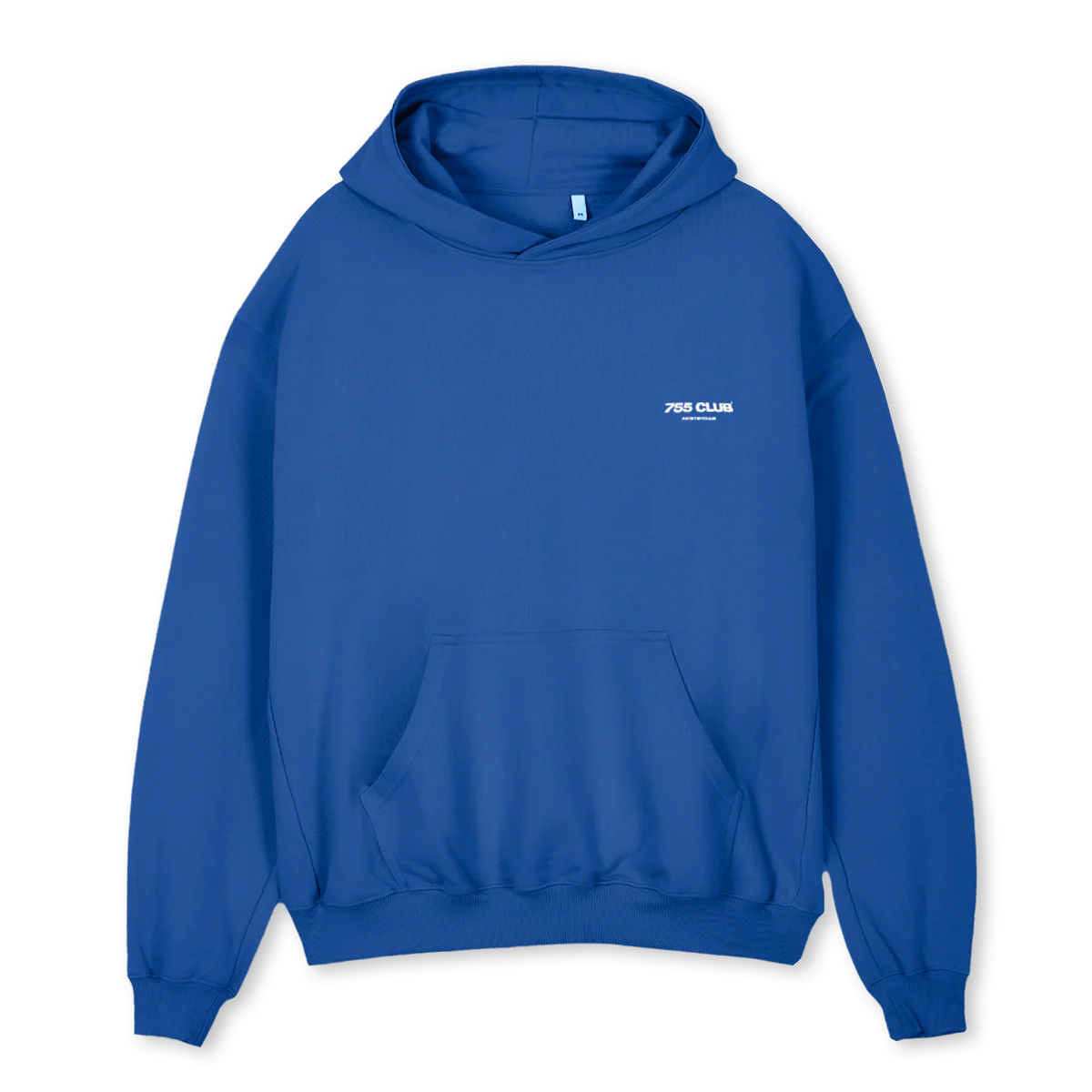 BACK TEXT Cobalt Blue Oversized Hoodie.
