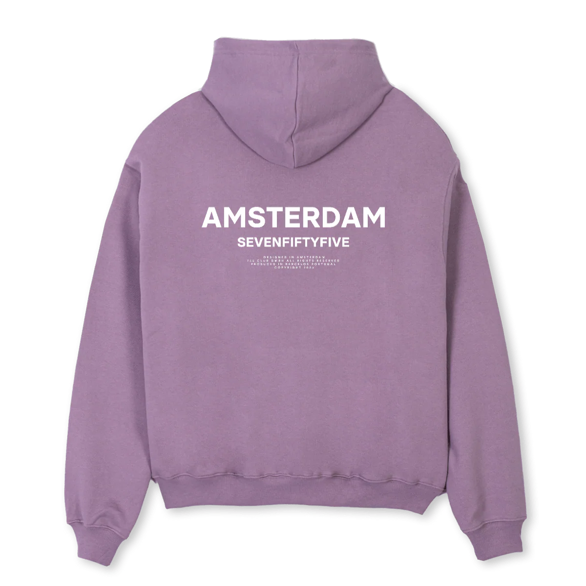 BACK TEXT Purple Oversized Hoodie. - Image 2