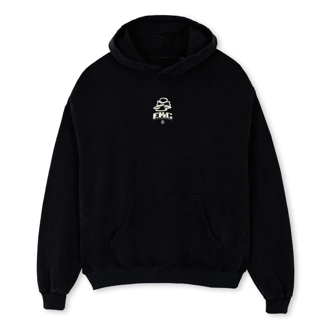 EKCHOODTWENTYSIX_B Black Oversized Hoodie.