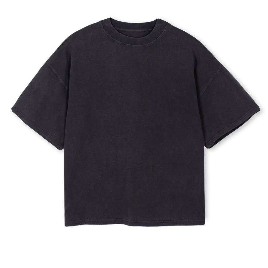 BACKWHITE Vintage Black Oversized Boxy Tee.
