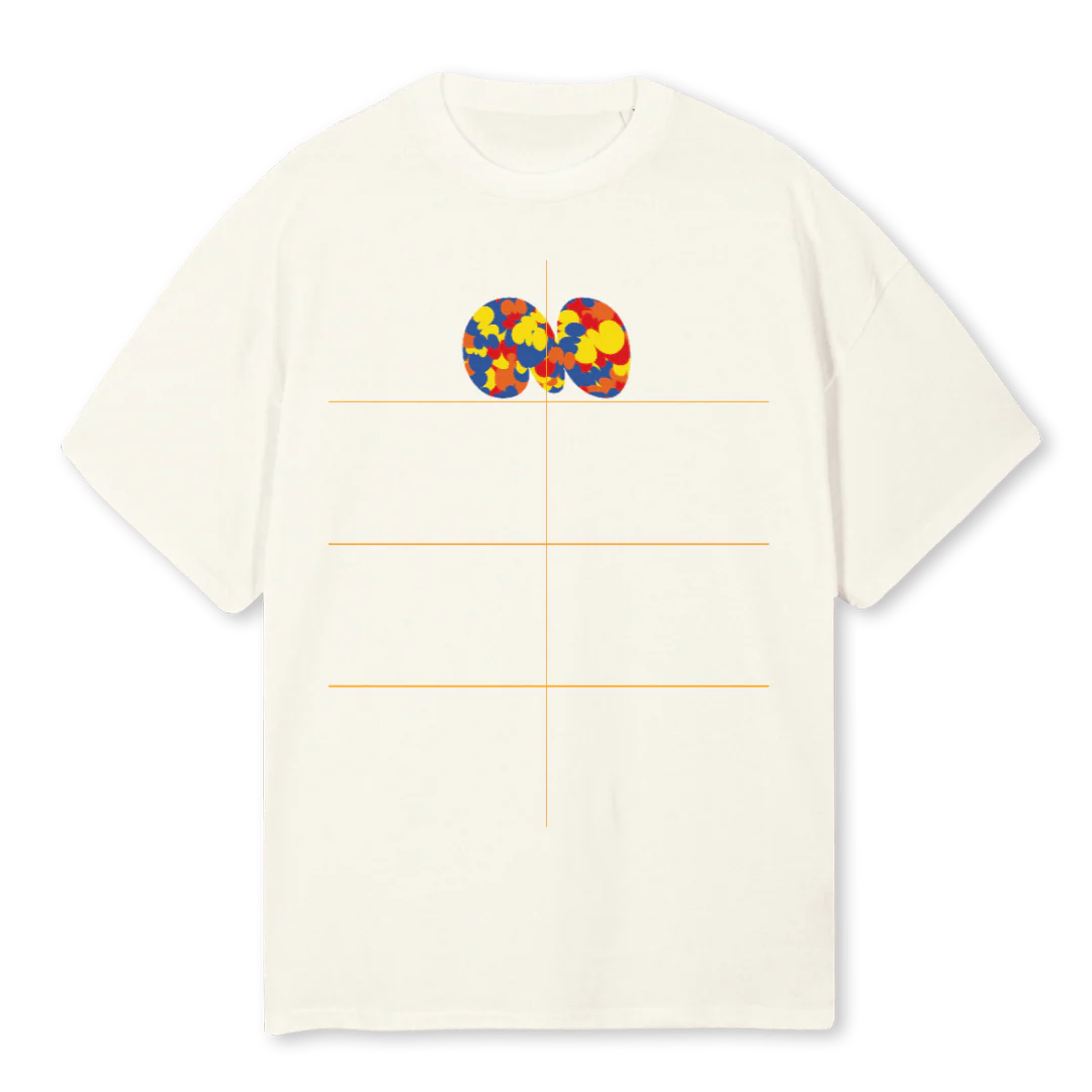 BALLOON CAMO CREAM Cream Oversized Tee.
