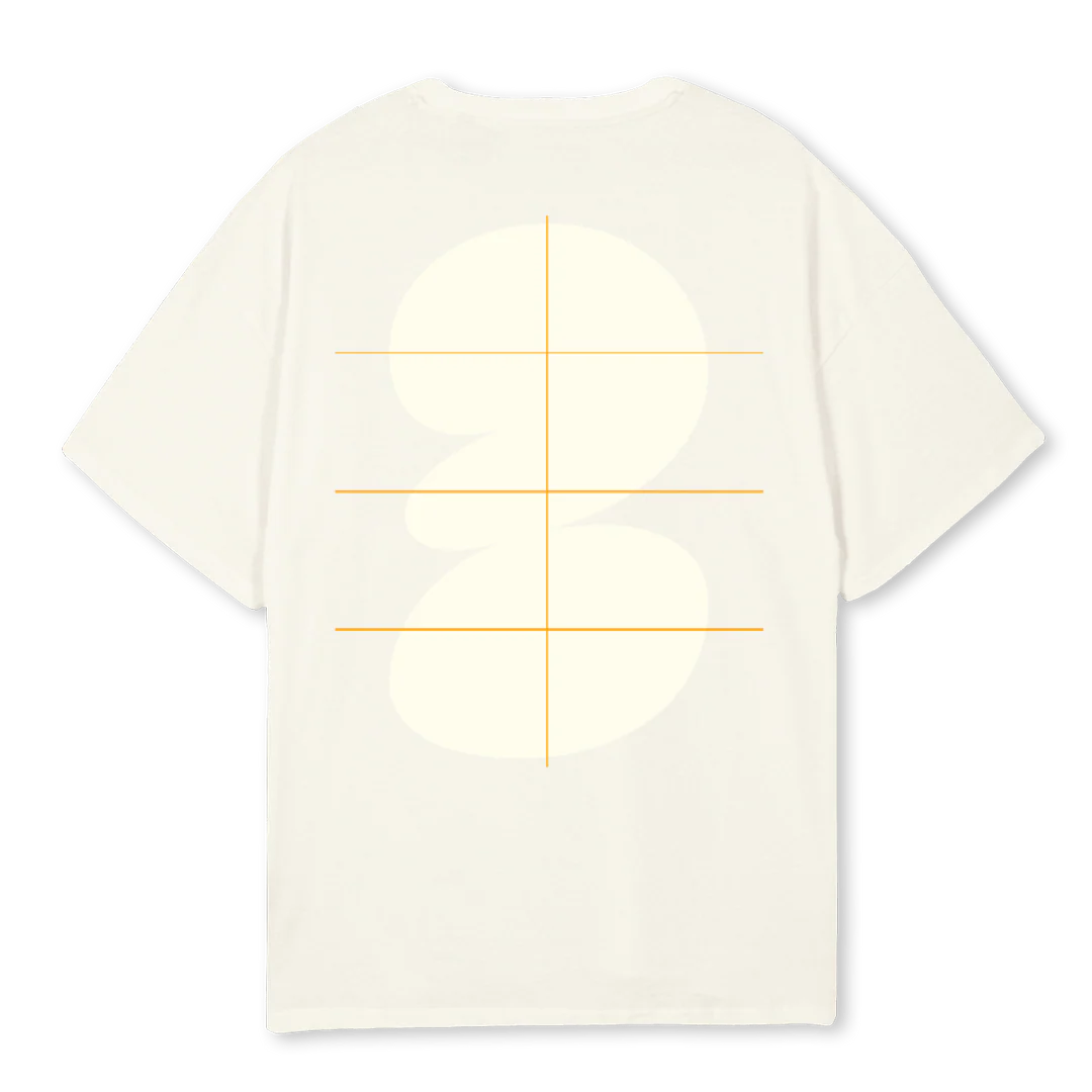 BALLOON CREAM Cream Oversized Tee. - Image 2