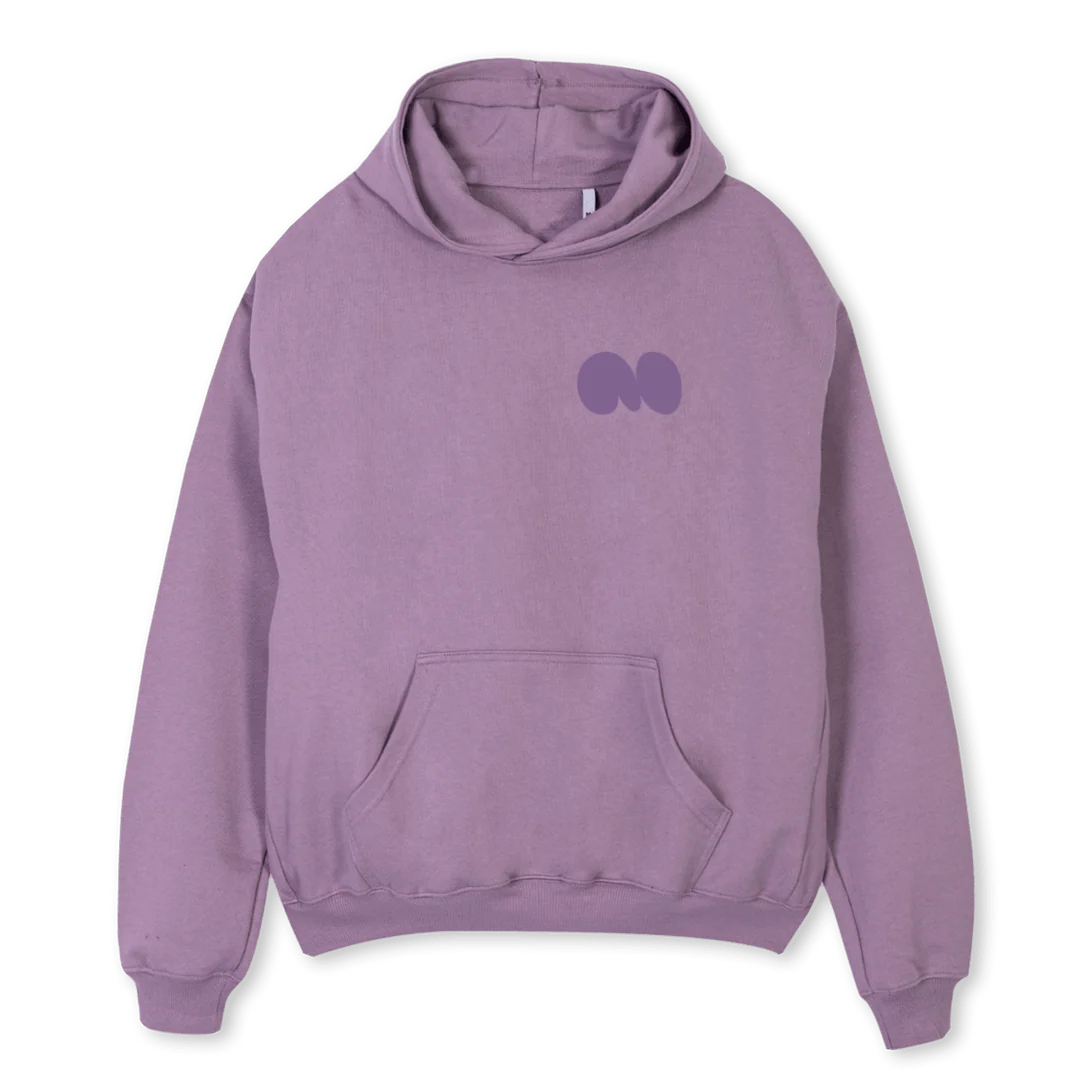 BALLOON TONO HOOD Purple Oversized Hoodie.