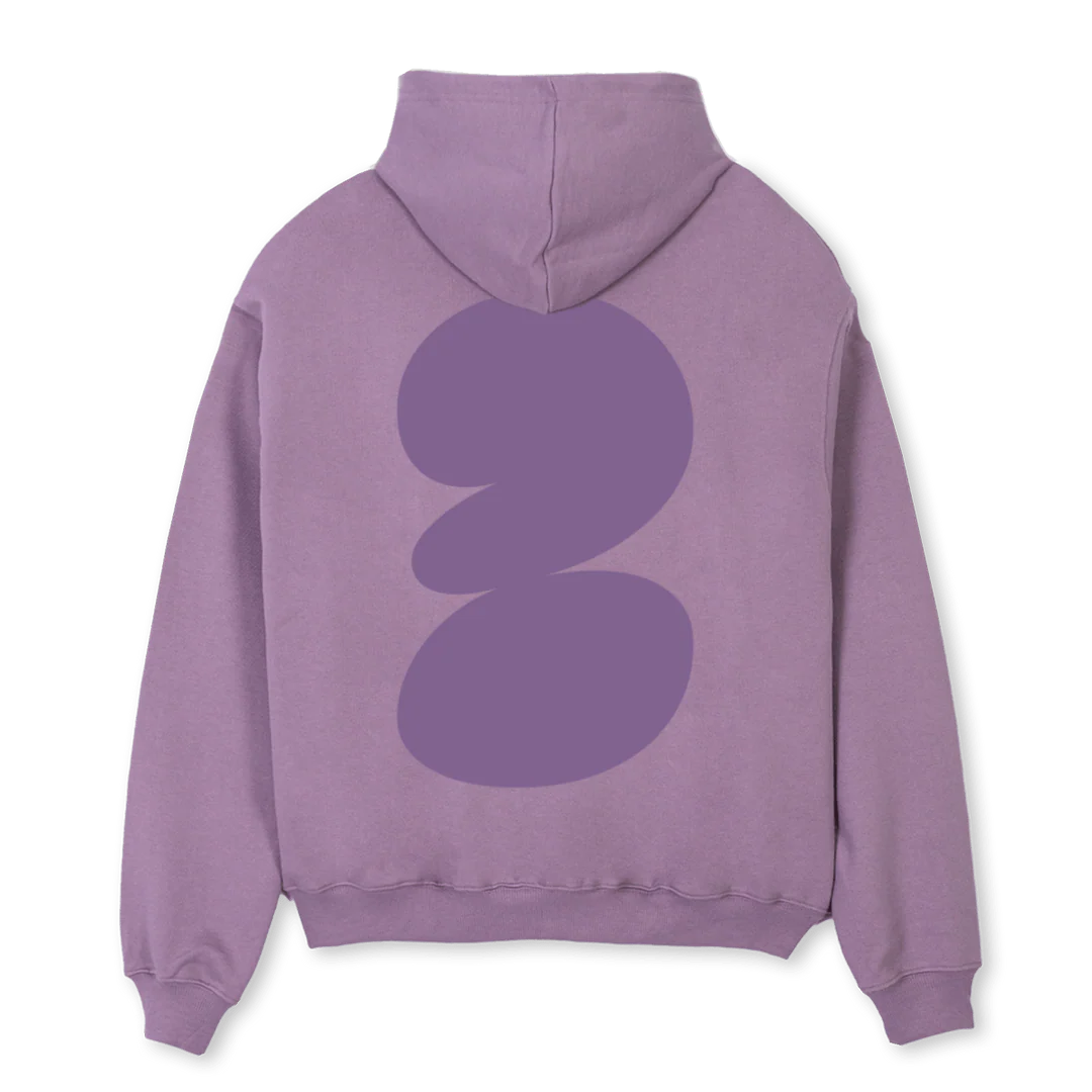 BALLOON TONO HOOD Purple Oversized Hoodie. - Image 2