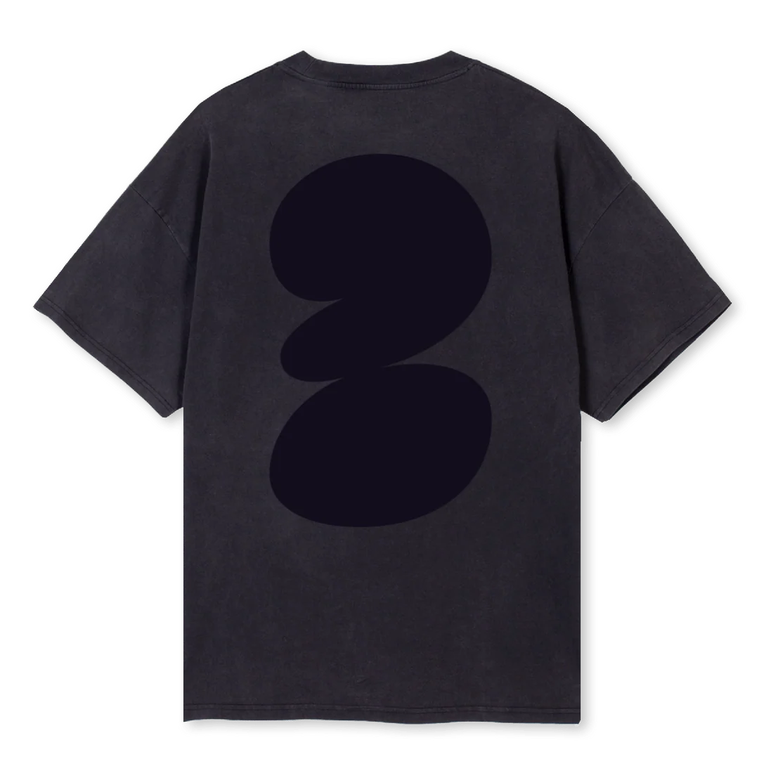 BALLOON TONO TEE Vintage Black Oversized Tee. - Image 2