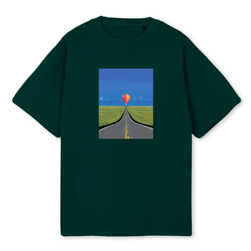 BALLOONGREENTEE Wild Green Oversized Tee.