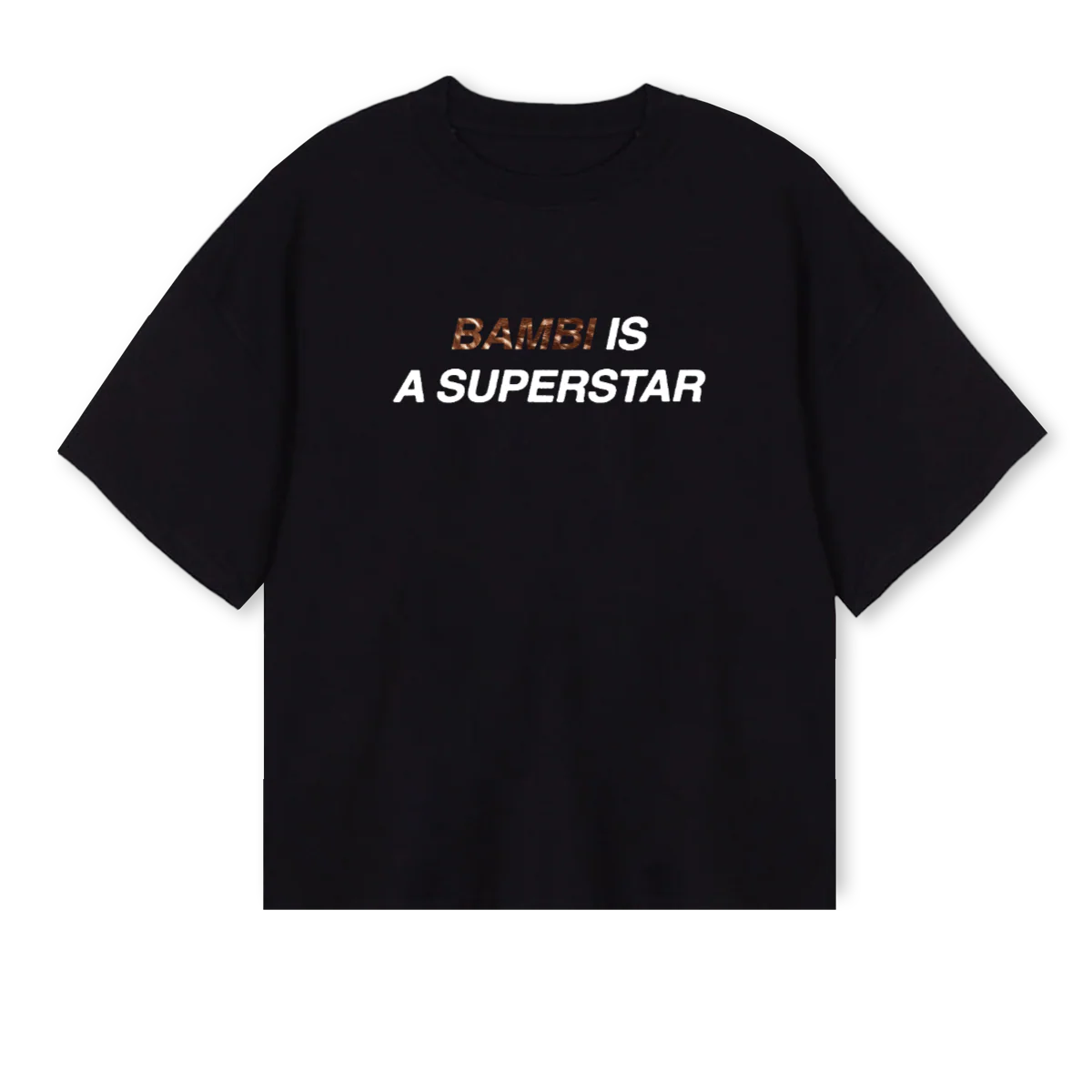 BAMBI Black Oversized Boxy Tee.