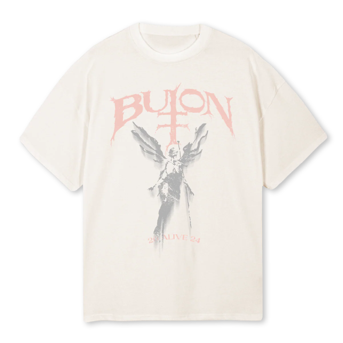 BAND Vintage White Oversized Tee.
