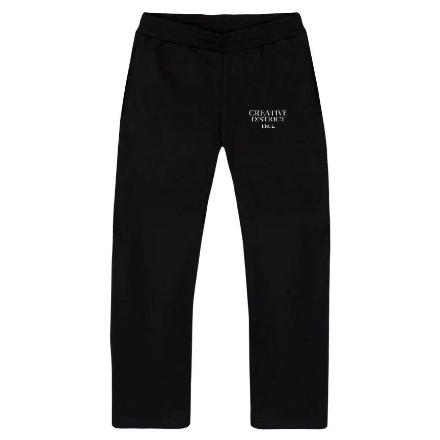 BARCODE PN Black Straight-Leg Relaxed Sweatpants.