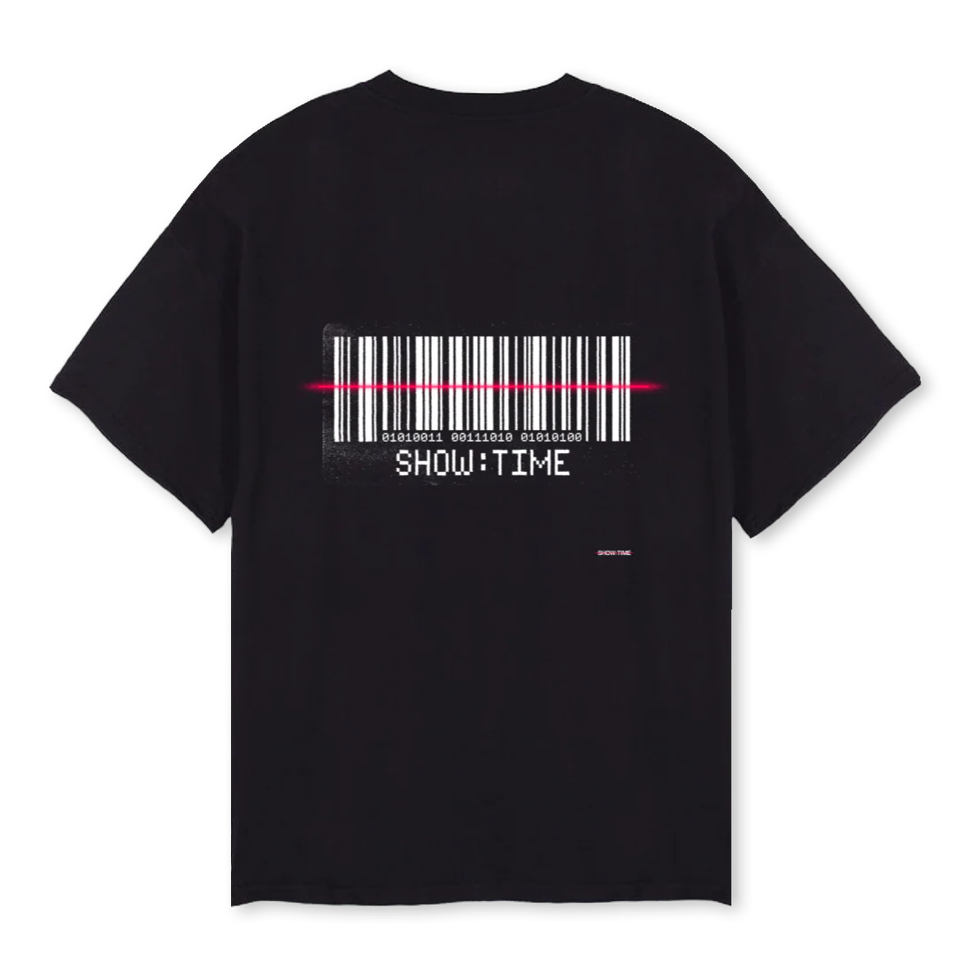BARCODEBLACK Black Oversized Tee. - Image 2