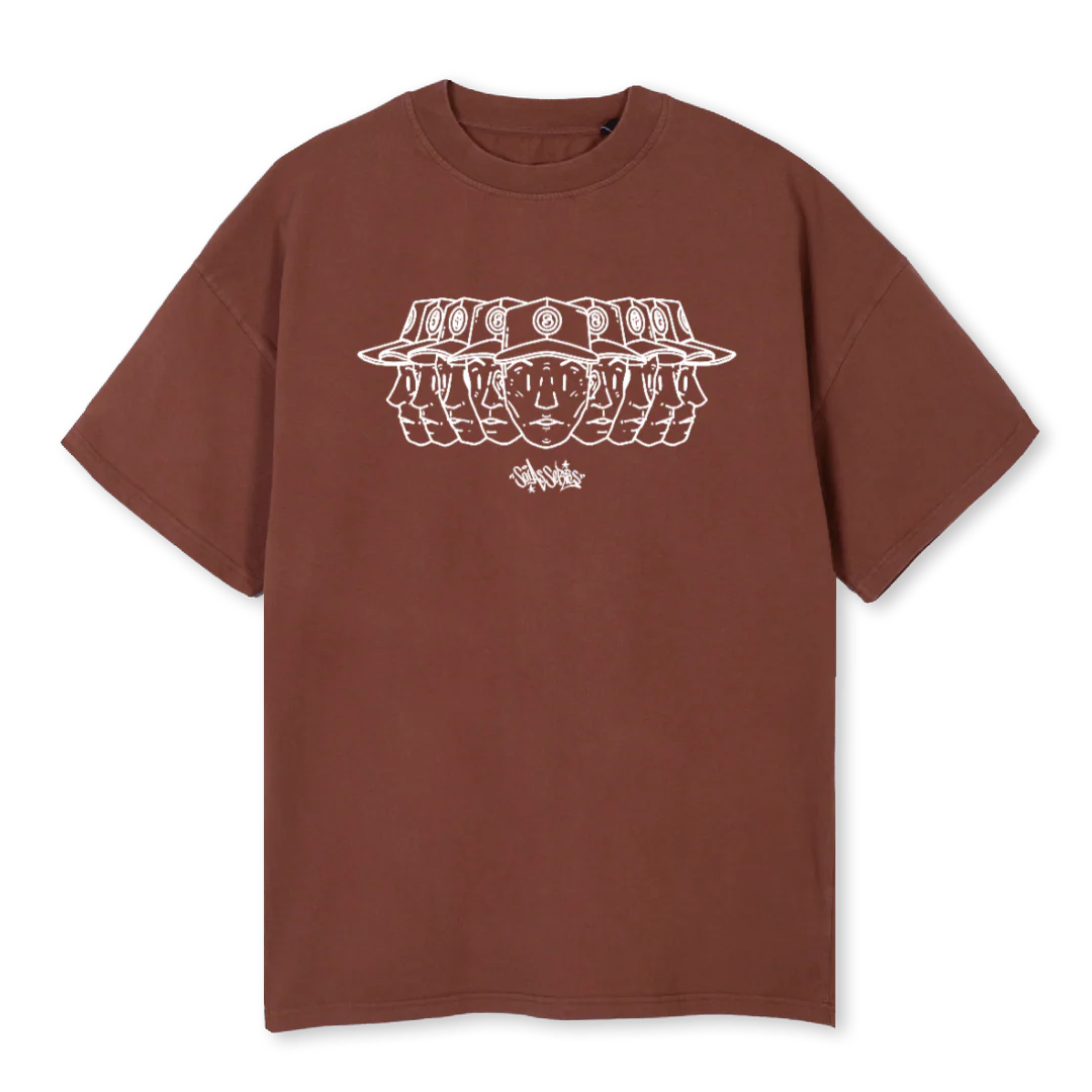 BAREHEADSBROWN Vintage Brown Oversized Tee.