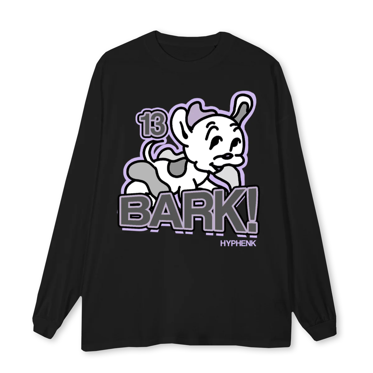 BARK Black Oversized LS Tee.