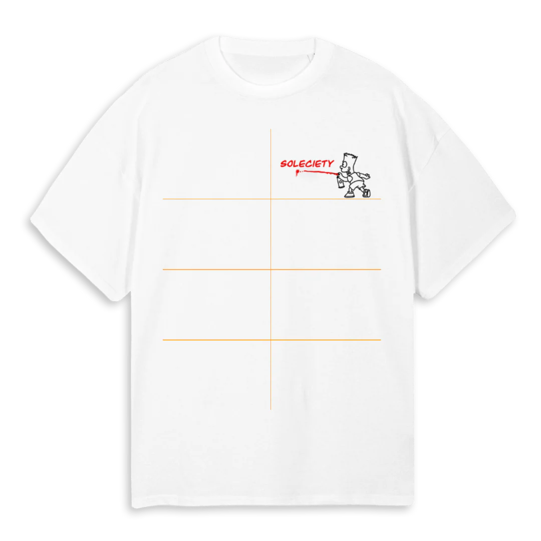 BART White Oversized Tee.