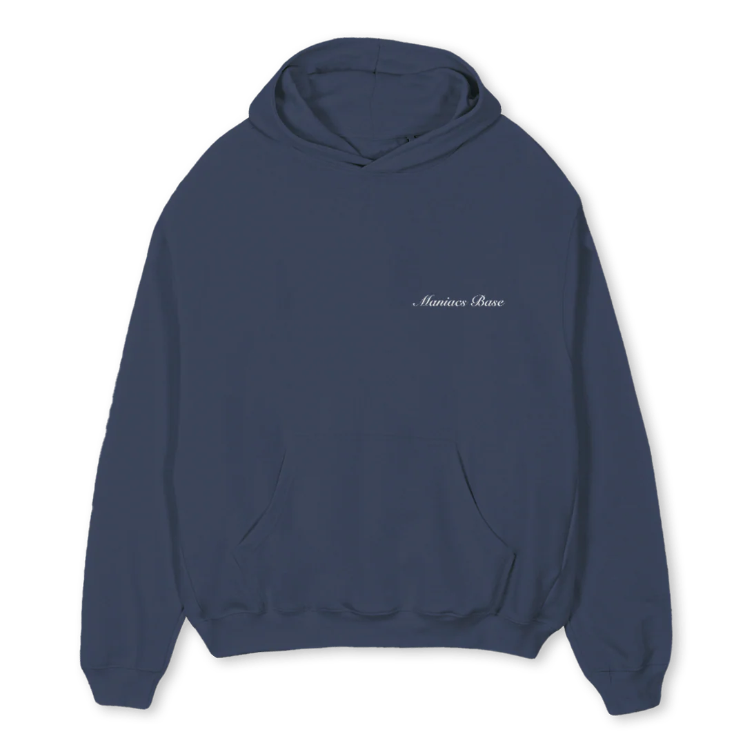 BASE  Navy Blue Oversized Hoodie.