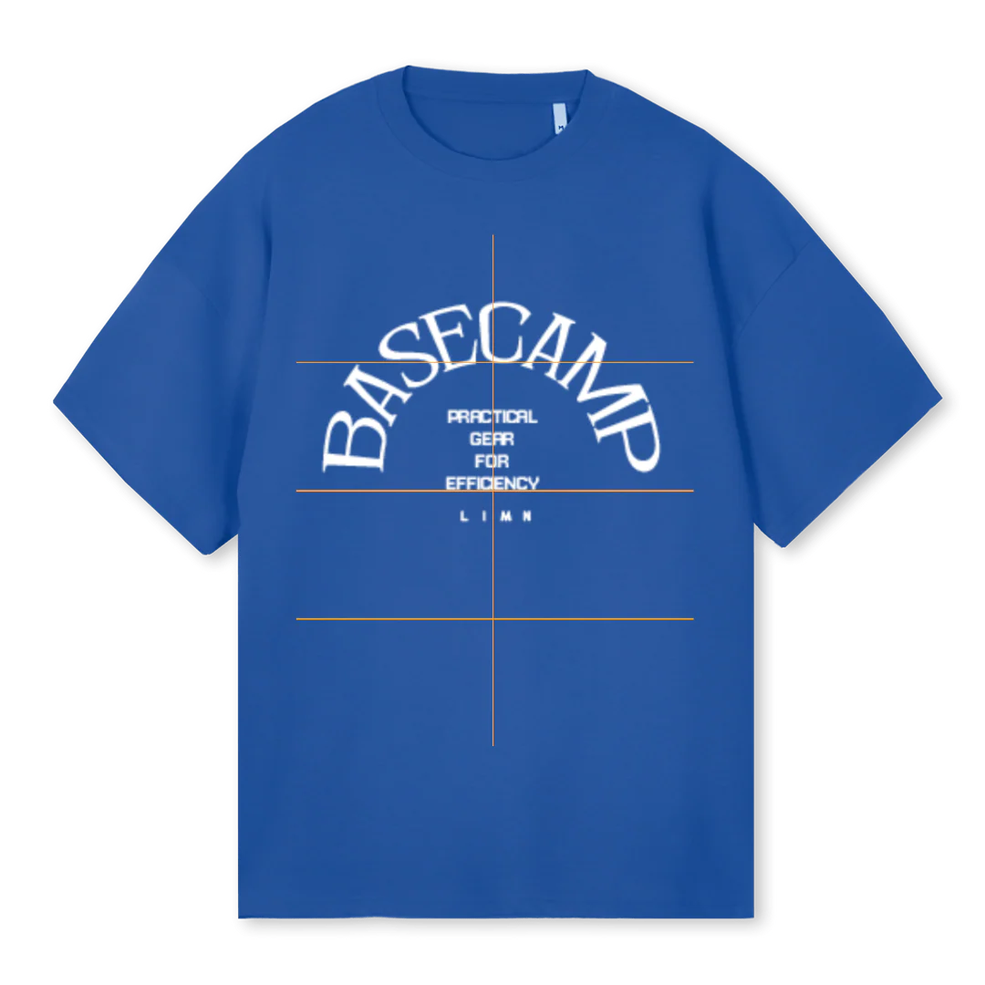BASECAMP Cobalt Blue Oversized Tee.