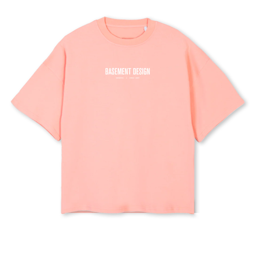 BASEMENT Pink Clay Oversized Boxy Tee.
