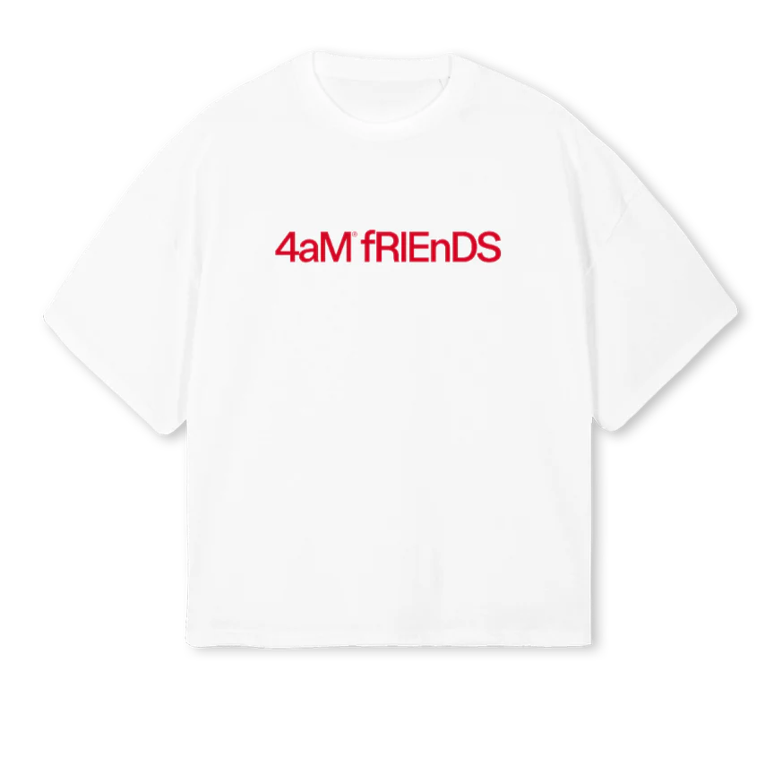 BASICLOGORED White Oversized Boxy Tee.