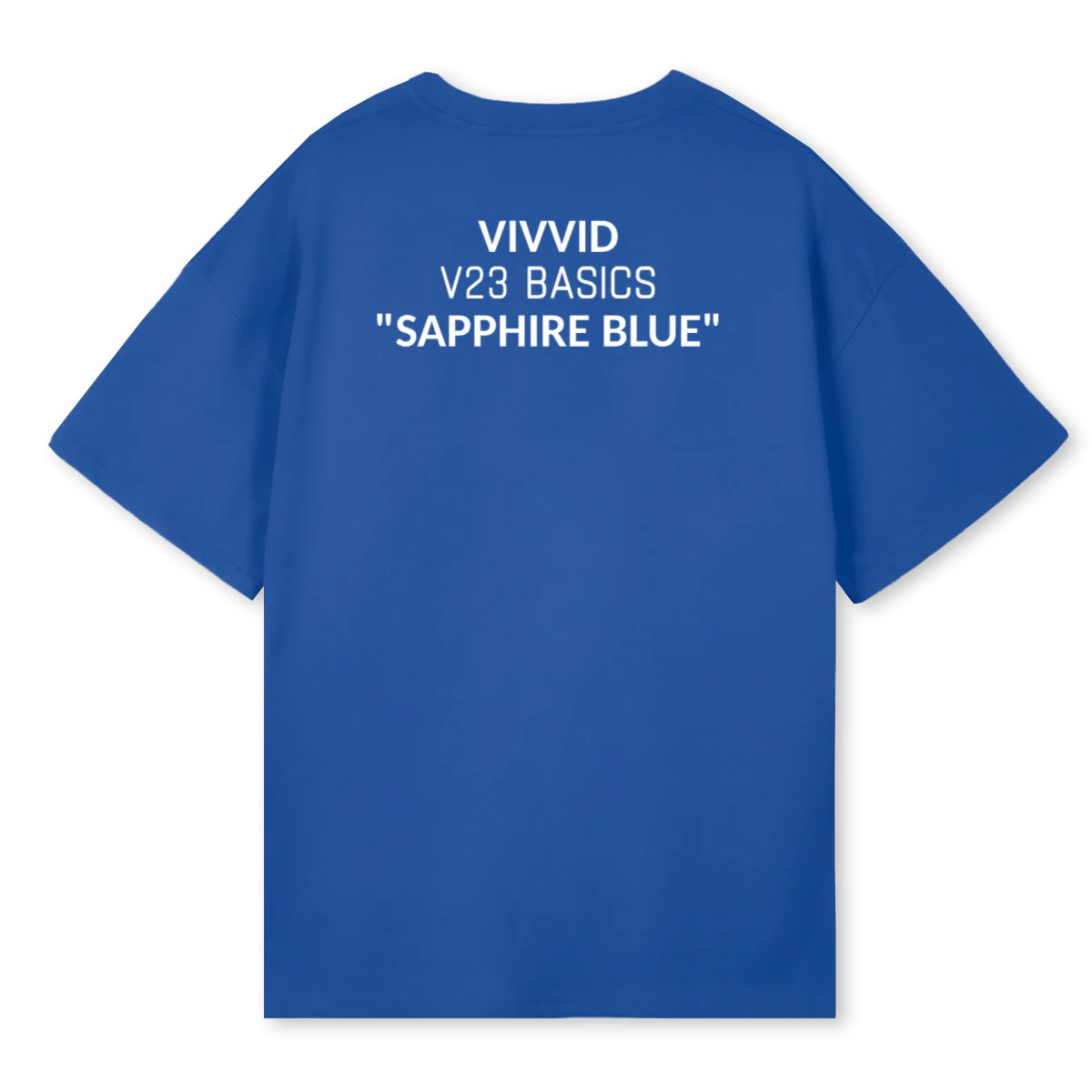 BASICS SAPPHIRE TOP Cobalt Blue Oversized Tee. - Image 2