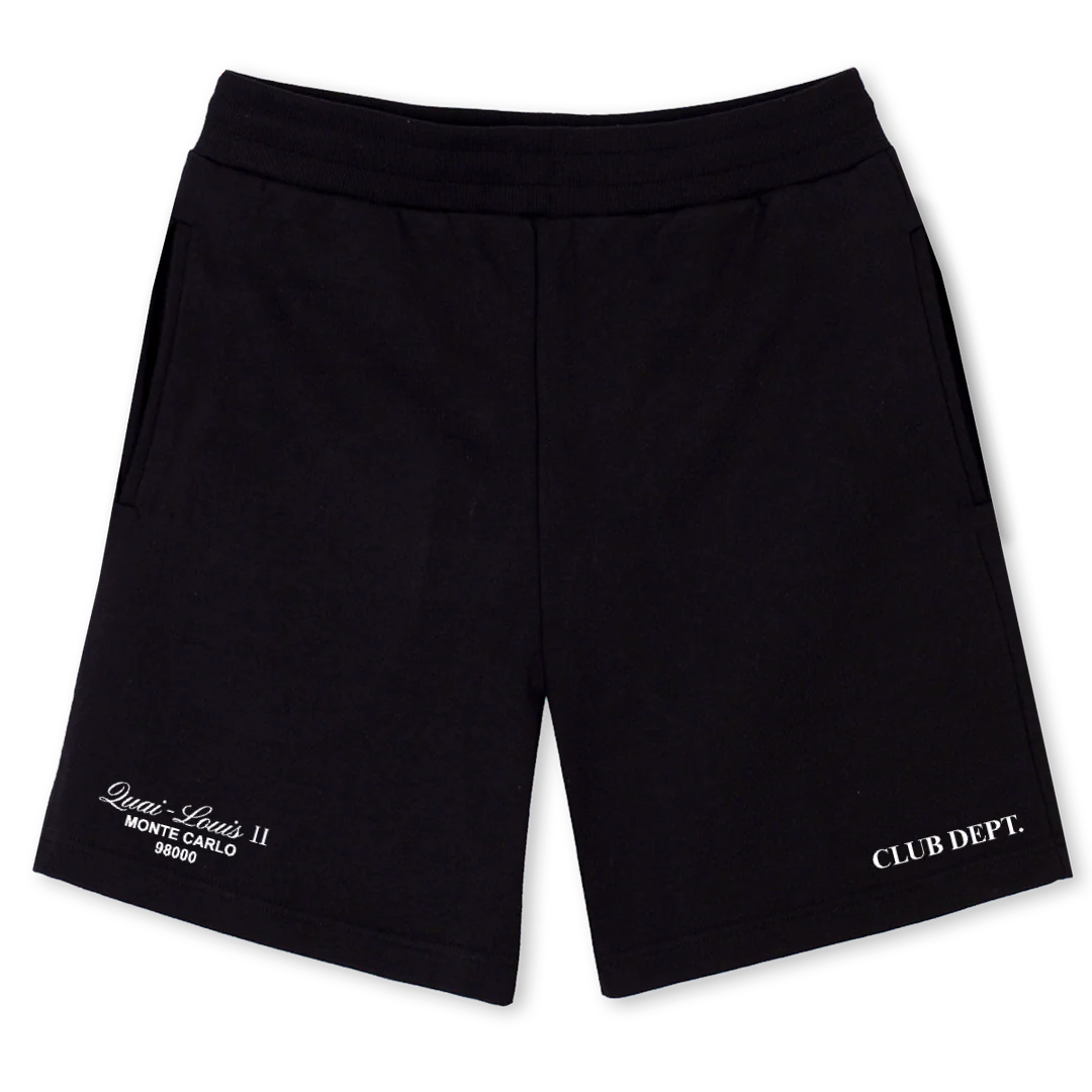 BASICSHORTS Black Relaxed Sweatshorts.