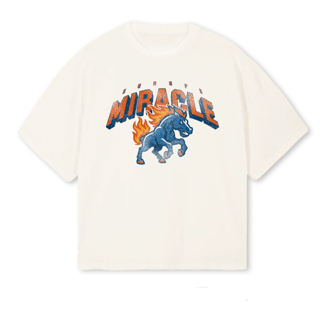 BASKETTEE Vintage White Oversized Boxy Tee.