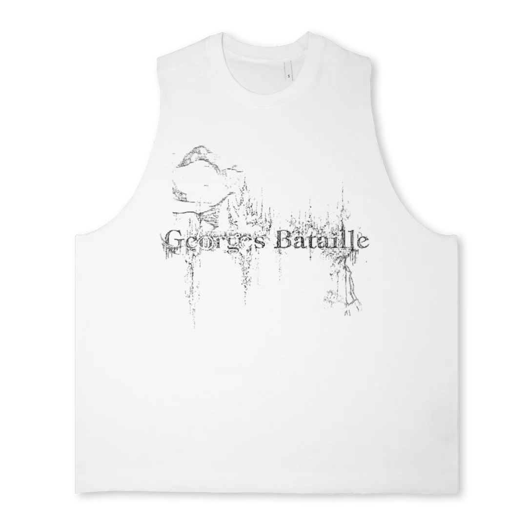 BATAILLE BLAK VEST Bright white Oversized Vest.