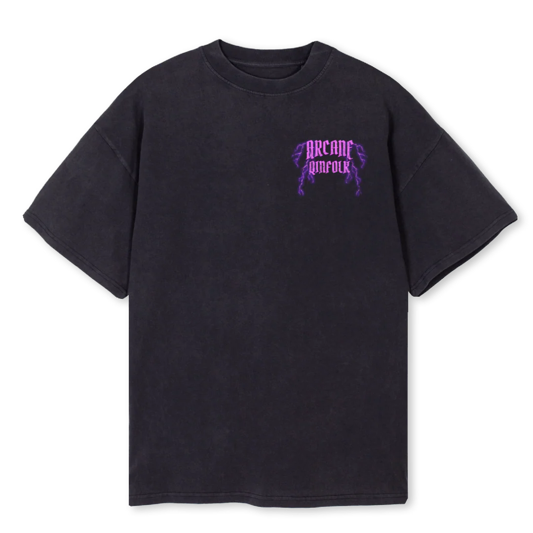 BATXS Vintage Black Oversized Tee.