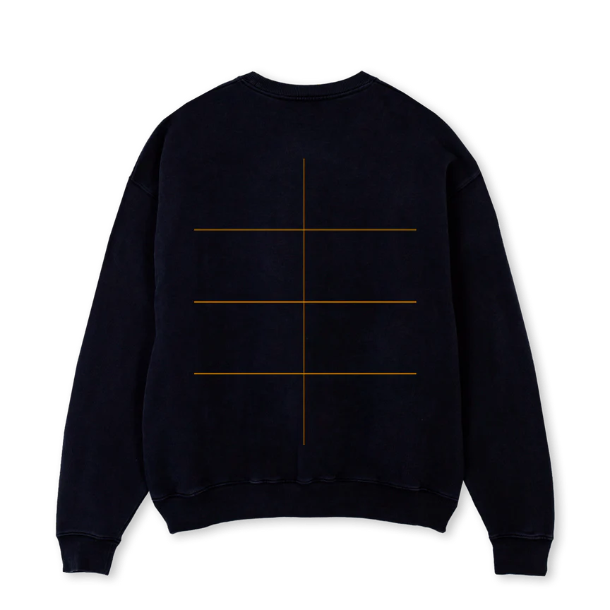 BAYSIX Black Oversized Crewneck Sweater. - Image 2
