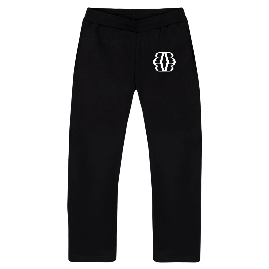 BBBNEW Black Straight-Leg Relaxed Sweatpants.