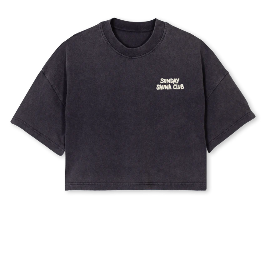 SSCCROPPED_VB Vintage Black Cropped Oversized Tee