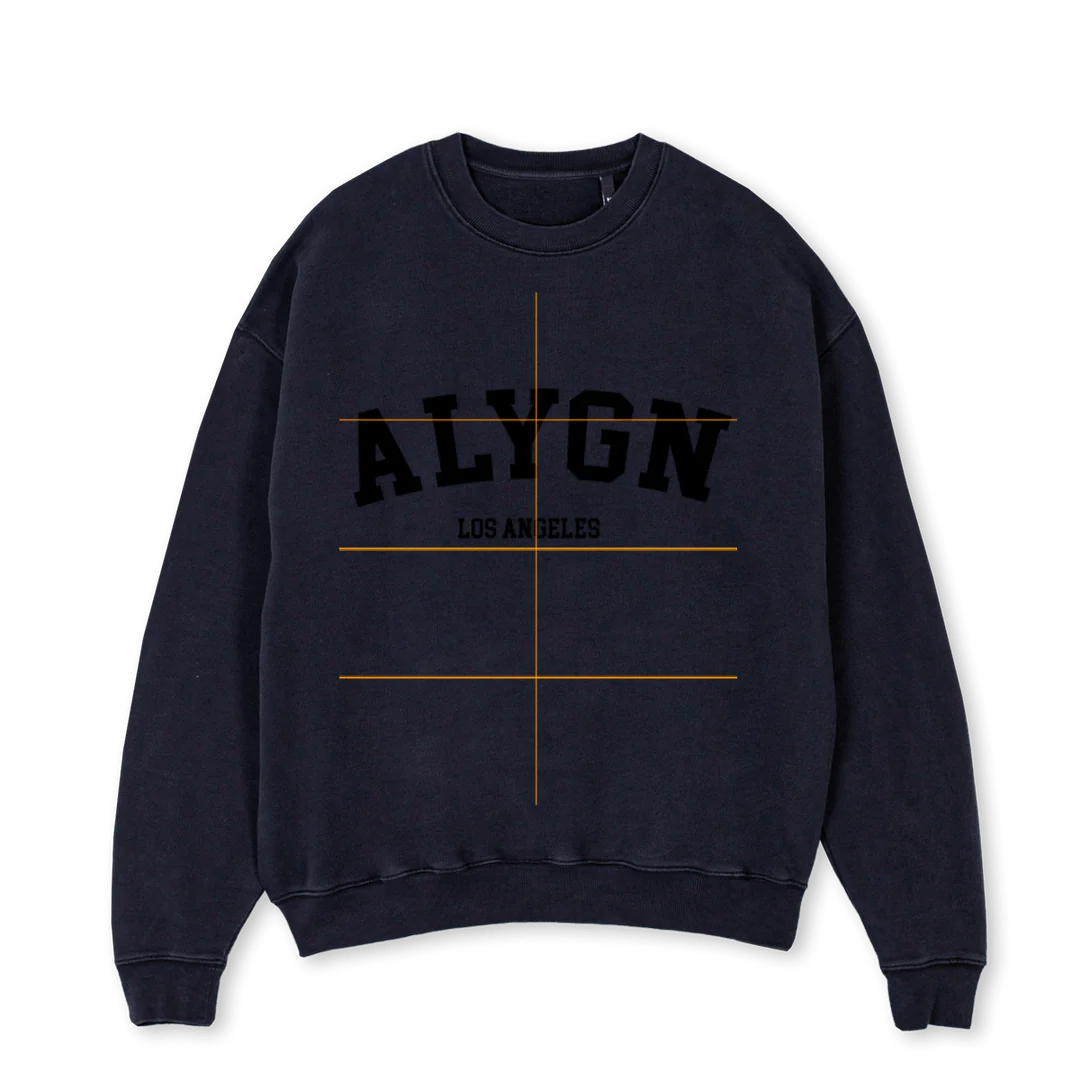 BBL Vintage Black Oversized Crewneck Sweater.