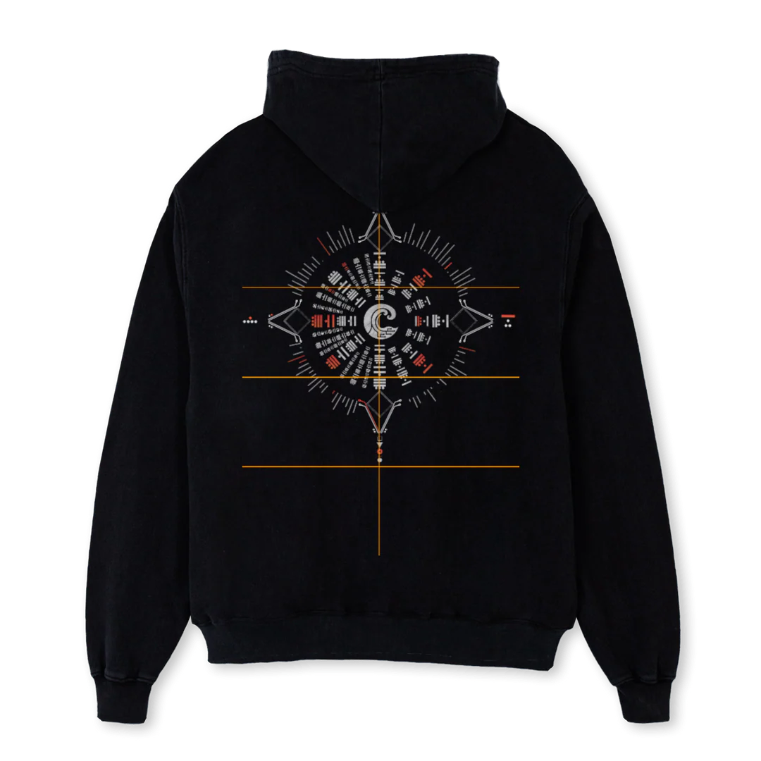 BCHAIN DIV Black Oversized Hoodie.